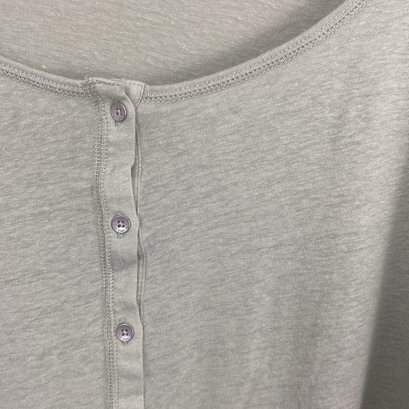 Calvin Klein Jeans Linen Blend Long Sleeve Light Green Shirt Size XL - Picture 2 of 7